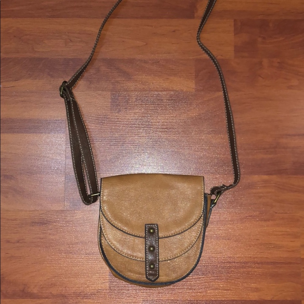 American Rag Brown Faux Leather Crossbody Bag